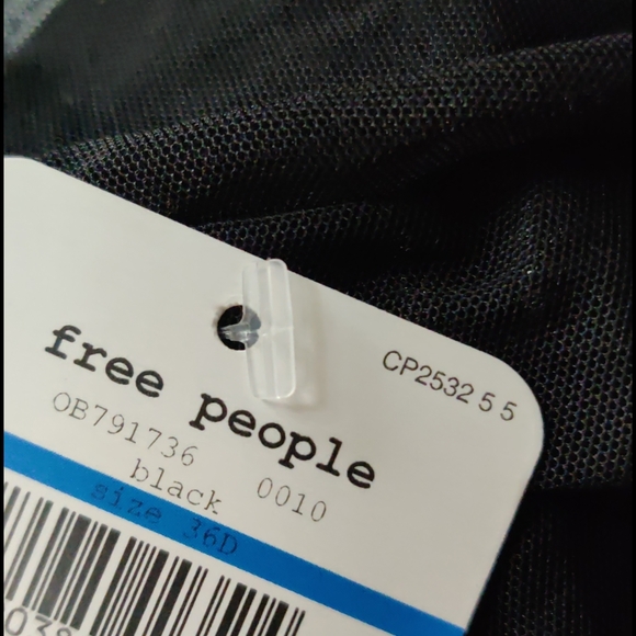 Free People Underwire Black Mesh Triangle Cup Bra - Picture 9 of 10